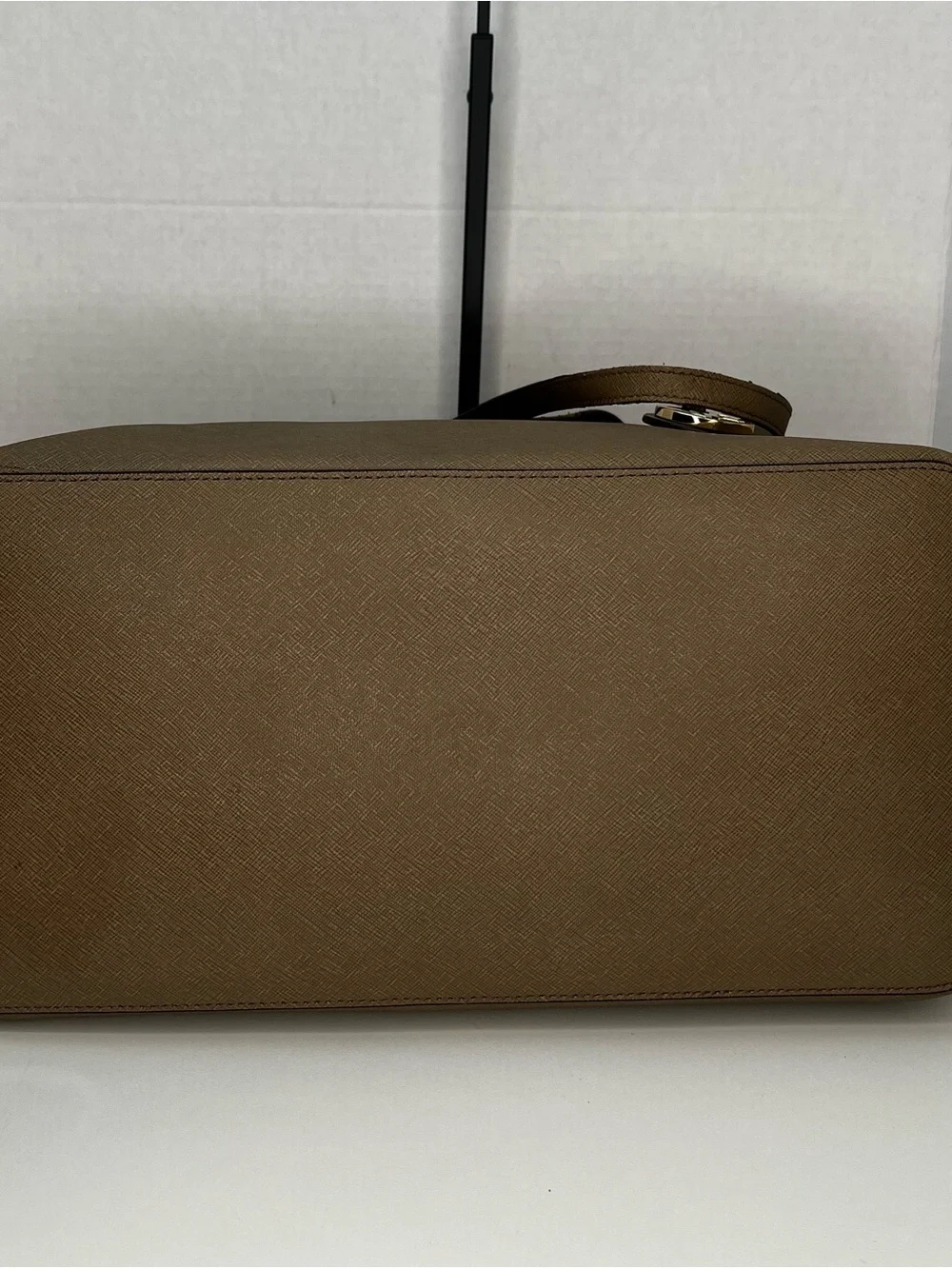 Michael Kors Leather Tote Shoulder Bag Jet Set Extra Large Travel Tan Brown